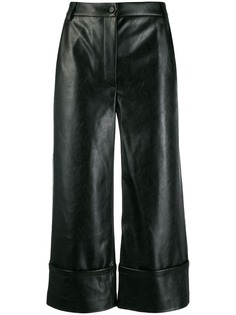 Brognano faux-leather cropped trousers