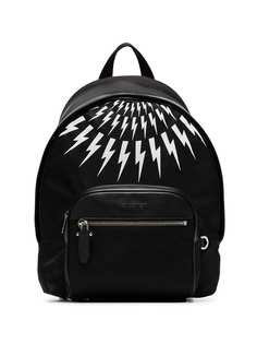 Neil Barrett Thunderbolt print backpack