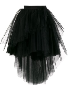 Brognano tulle asymmetric hem skirt