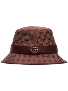 Gucci парусиновая шляпа с логотипом GG