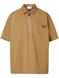 Burberry рубашка с короткими рукавами в стиле милитари