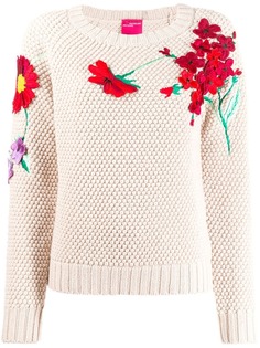 Blumarine толстовка с цветочной вышивкой