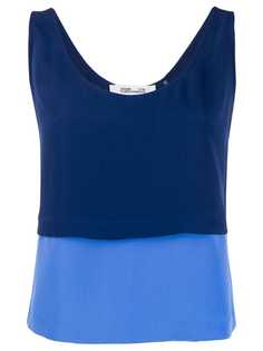 Diane von Furstenberg двухцветный топ без рукавов