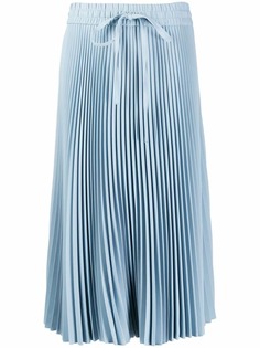 Red Valentino плиссированная юбка миди с поясом на шнурке