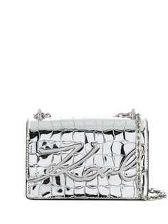 Karl Lagerfeld сумка Signature с тиснением под кожу крокодила