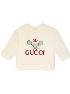 Gucci Kids толстовка с вышивкой Gucci Tennis