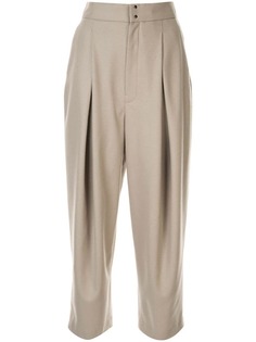 Ys брюки широкого кроя со складками