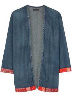 Sophnet. куртка-кимоно с контрастной отделкой