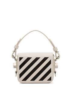 Off-White сумка на плечо Baby Flap в диагональную полоску