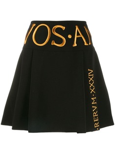 Moschino юбка А-образного силуэта с вышитым логотипом