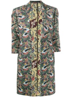 Yohji Yamamoto Pre-Owned пальто с рукавами три четверти и цветочным принтом