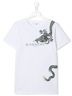 Givenchy Kids TEEN dragon logo T-shirt