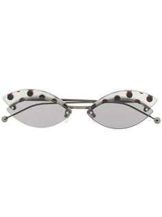 Fendi Eyewear солнцезащитные очки в оправе кошачий глаз в горох
