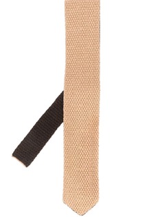 Ermenegildo Zegna трикотажный галстук с вышивкой