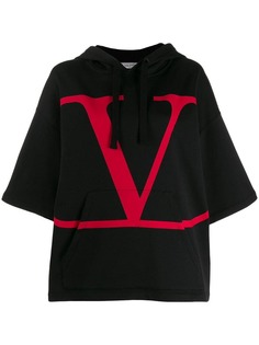 Valentino худи мешковатого кроя с логотипом VLogo