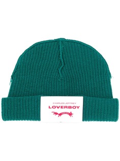Charles Jeffrey Loverboy beanie hat with logo patch