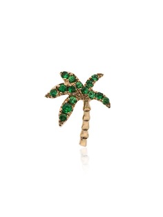 Yvonne Léon 18K yellow gold and emerald palm tree single earring