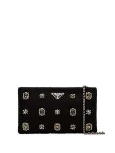 Prada crystal embellished clutch