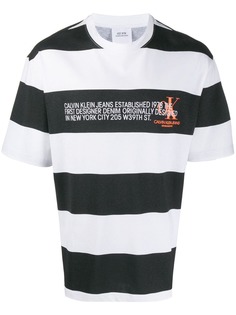 Calvin Klein Jeans Est. 1978 striped logo T-shirt