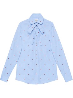 Gucci рубашка из филькупе с узором