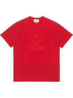 Gucci футболка оверсайз с логотипом Gucci Tennis