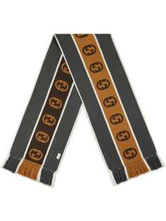 Gucci шарф в полоску с логотипом Interlocking G