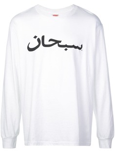 Supreme футболка с длинными рукавами и логотипом