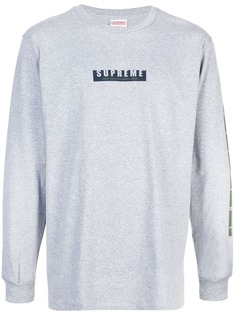 Supreme футболка с длинными рукавами и логотипом