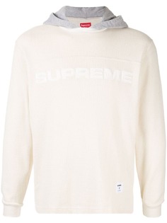 Supreme фактурный топ с капюшоном