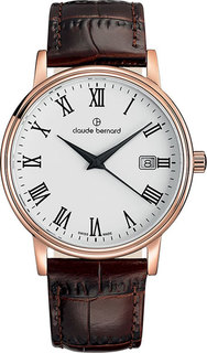 Швейцарские мужские часы в коллекции Sophisticated Classics Мужские часы Claude Bernard 53007-37RBR
