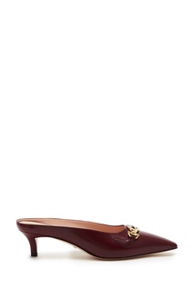 Бордовые кожаные мюли Zumi Gucci