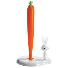 Держатели для бумажных полотенец Alessi Держатель для бумажных полотенец Bunny&Carrot 20 см. белый