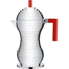 Гейзерные кофеварки Alessi Кофеварка для эспрессо Pulcina 300 мл. красная