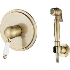 Смеситель для душа Kaiser Vincent с гигиеническим душем, встраиваемый, бронза Bronze (31017-1)