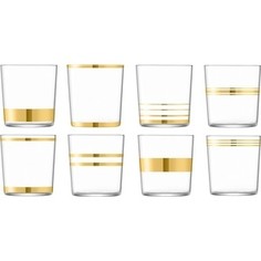 Набор из 8 стаканов с золотым декором 390 мл LSA International Deco (G1337-13-216)