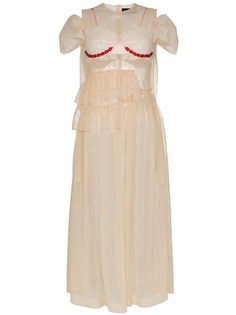 Simone Rocha декорированное платье миди