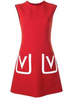 Valentino А-образное платье с V-образными аппликациями