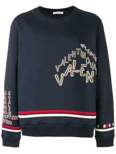 Valentino футболка с вышитым логотипом