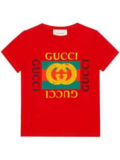 Gucci Kids футболка с логотипом