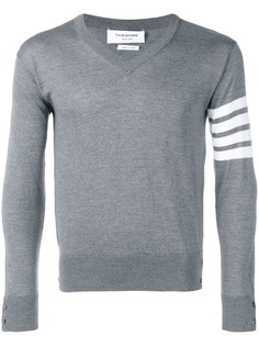 Thom Browne тонкий пуловер с V-образным вырезом