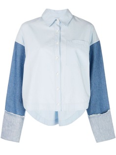 Derek Lam 10 Crosby укороченная рубашка с рукавами из денима