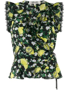 Diane von Furstenberg топ с принтом