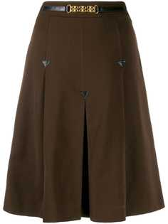 Céline Pre-Owned плиссированная юбка 1970-х годов с поясом