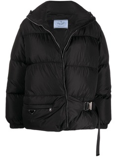 Prada пуховик с логотипом