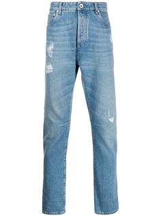 Brunello Cucinelli джинсы прямого кроя с эффектом потертости