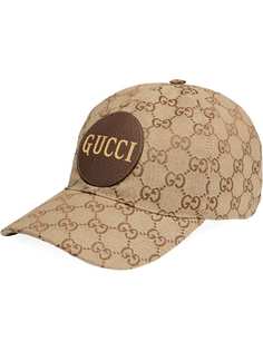 Gucci парусиновая бейсбольная кепка с узором GG