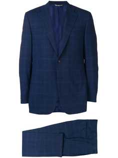 Canali строгий костюм-двойка в клетку