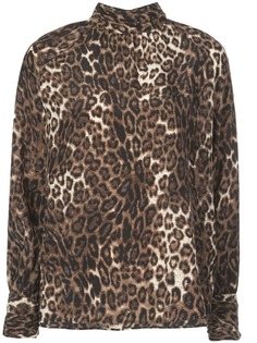 Nili Lotan блузка с леопардовым принтом