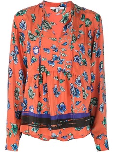 Derek Lam 10 Crosby блузка с расклешенным подолом и цветочным принтом