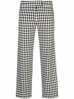 Derek Lam 10 Crosby брюки прямого кроя в клетку гингем с полосками по бокам